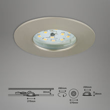 Afbeelding in Gallery-weergave laden, Lot de 3 spots led encastrables 470lm IP44 Couleur Gris Satin dimmable
